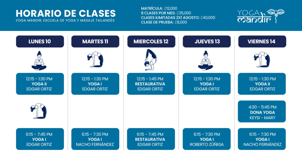 Horario Agosto