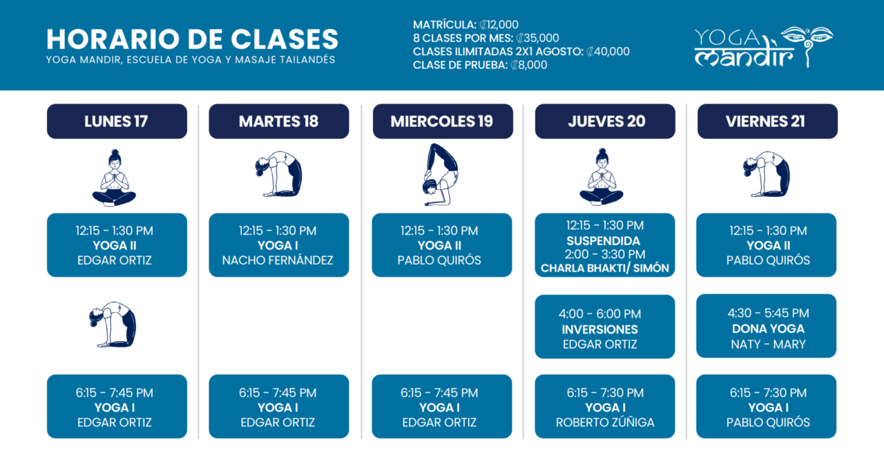 Horario Agosto
