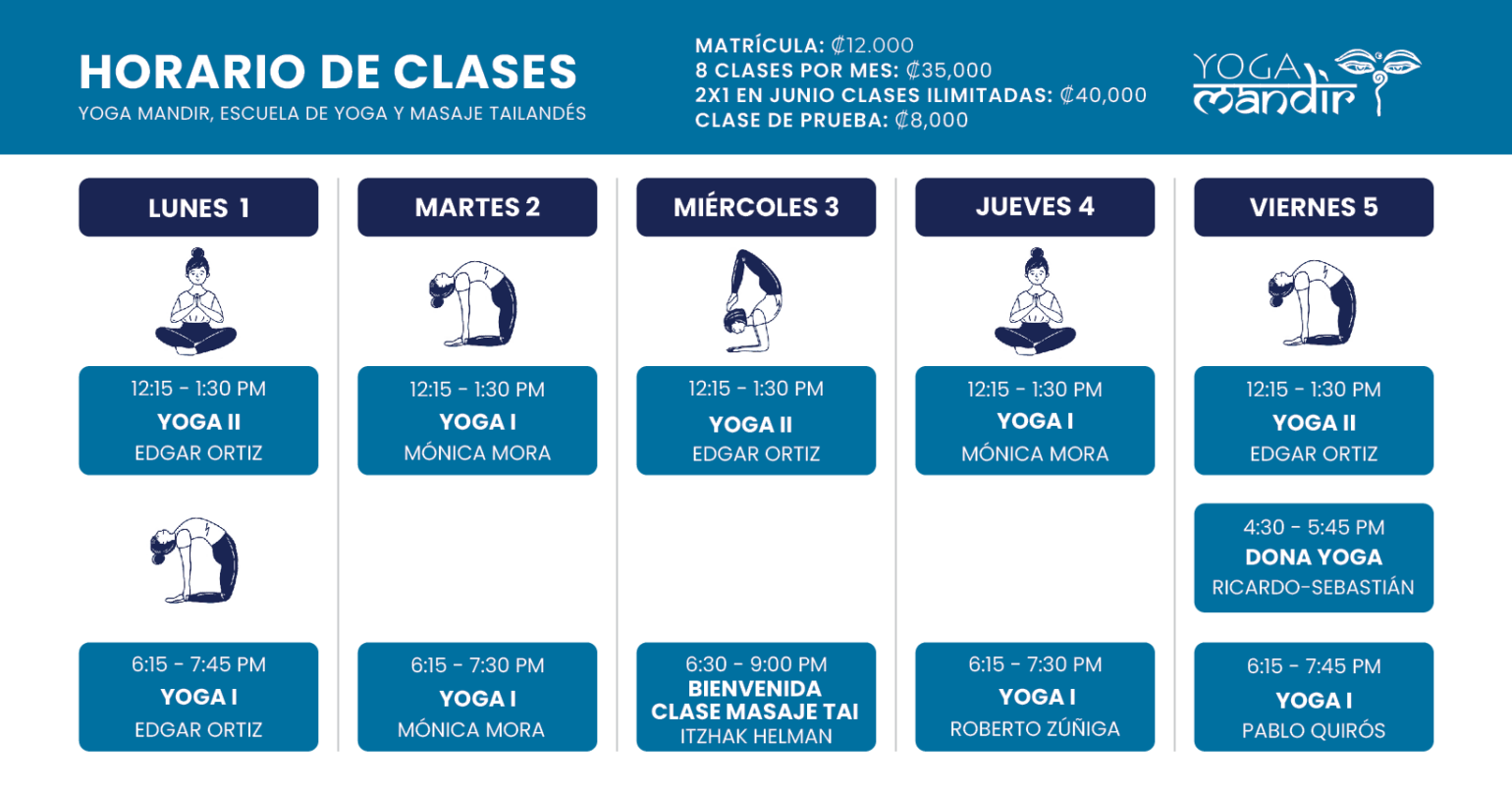 Horario Junio