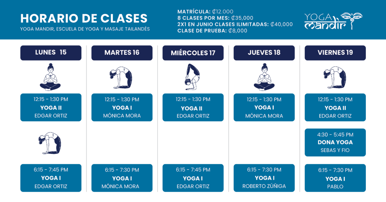 Horario Junio